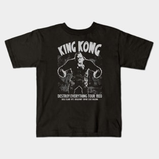 KING KONG 1933 DESTROY EVERYTHING TOUR Kids T-Shirt